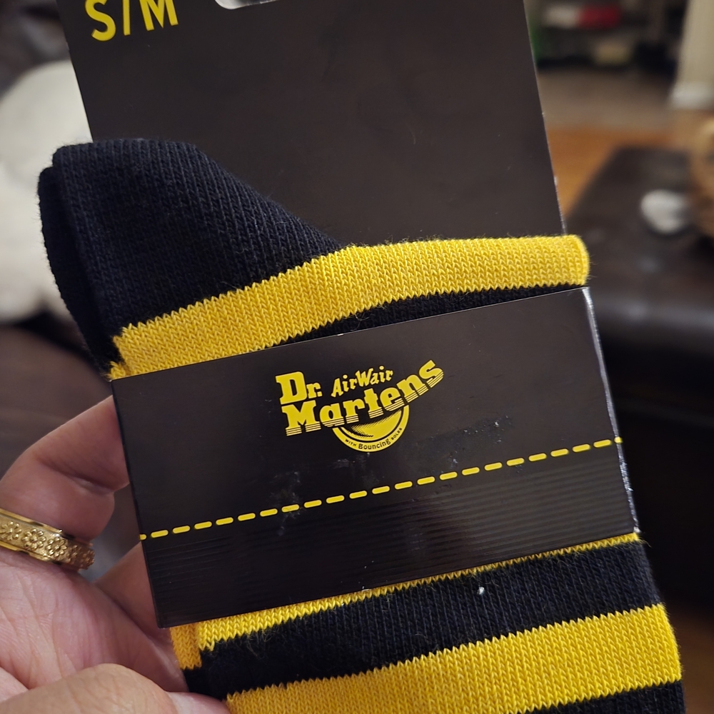Dr. Martens Bold Black and Yellow Socks